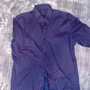 Express Men’s Large Blue Button Up Dress Shirt